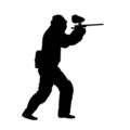 Paintball Silhouette Stencil