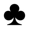 Playing Card Suit - Club Stencil