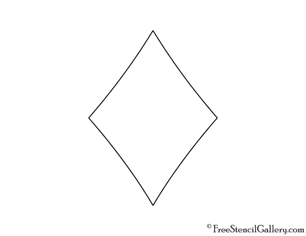 Playing Card Suit Diamond Stencil Free Stencil Gallery