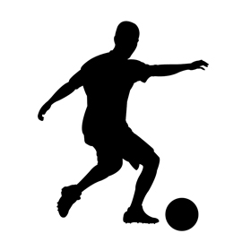 Soccer Player Silhouette 01 Stencil