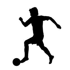 Soccer Player Silhouette 02 Stencil