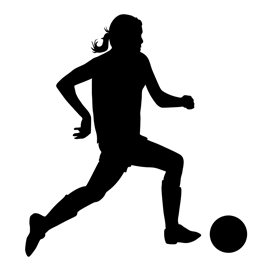 Soccer Player Silhouette 03 Stencil