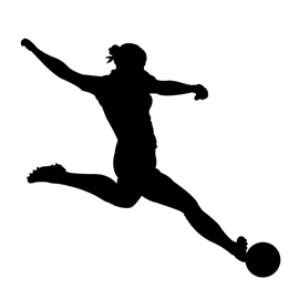 Soccer Player Silhouette 04 Stencil