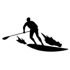 Stand Up Paddle Board Stencil