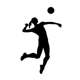 Volleyball Hitter Silhouette Stencil