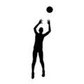 Volleyball Setter Silhouette Stencil