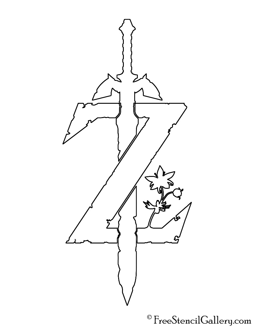 Zelda - Breath of the Wild Logo Stencil