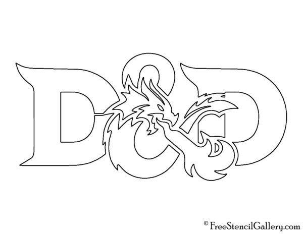 Dungeons and Dragons Logo Stencil | Free Stencil Gallery