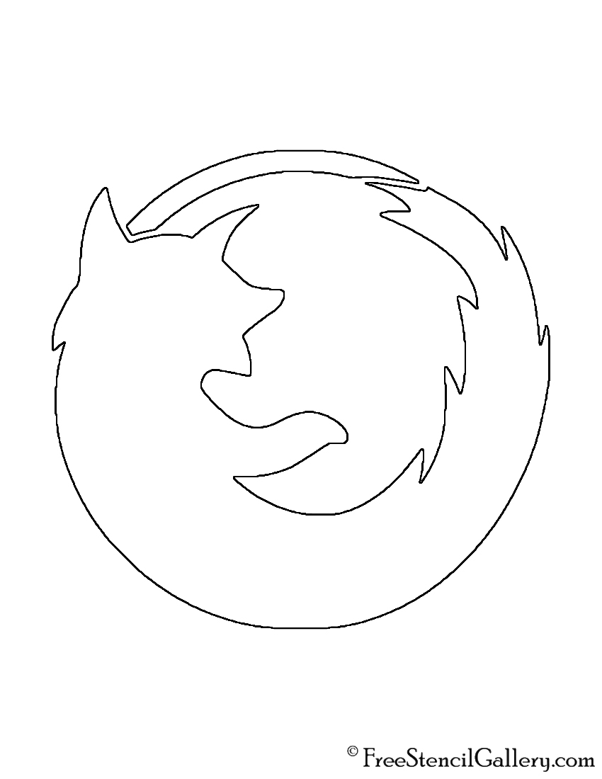 Firefox Logo Stencil