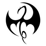 Iron Fist Symbol 02 Stencil