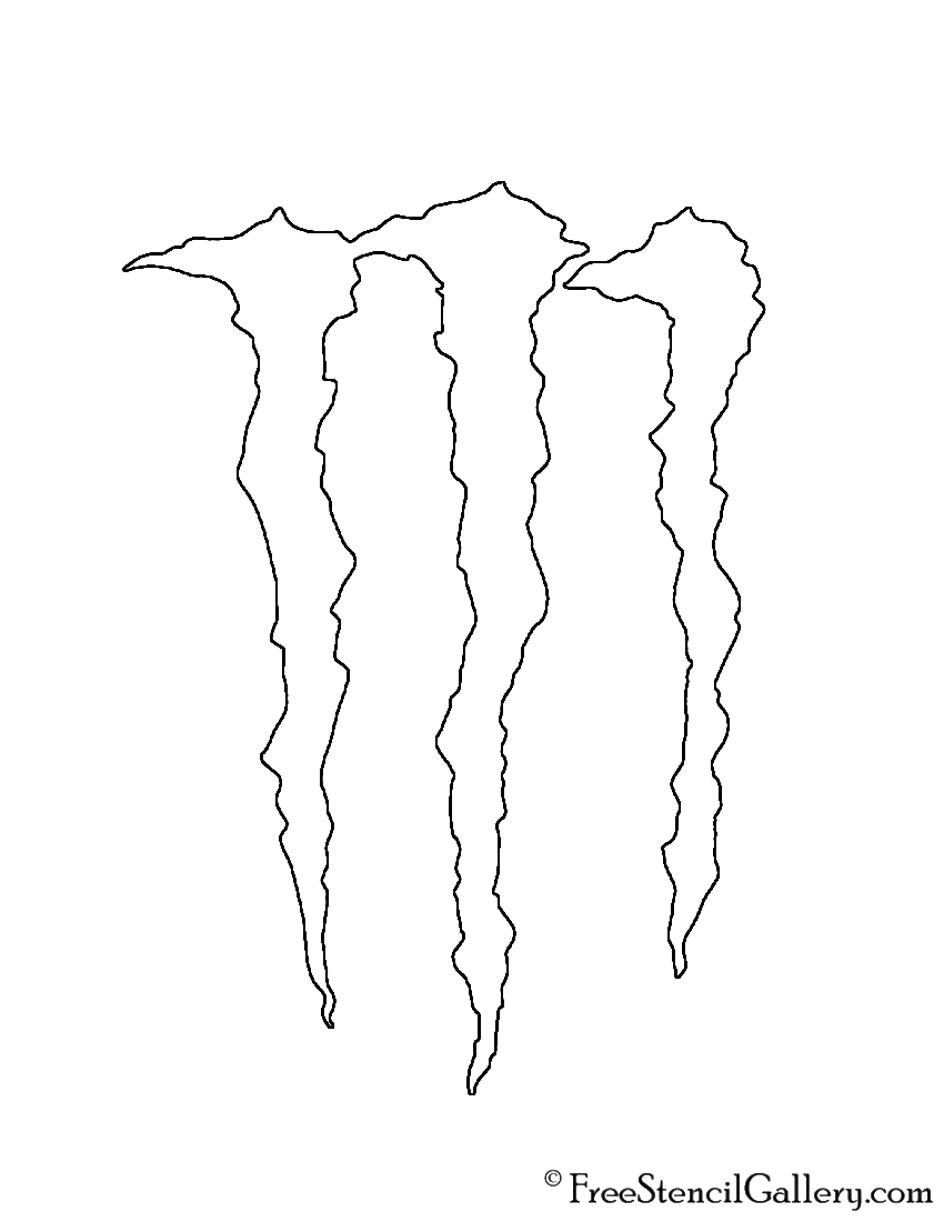 Monster Energy Drink Logo Stencil