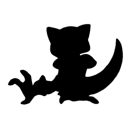 Pokemon - Abra Silhouette Stencil