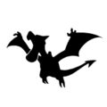 Pokemon - Aerodactyl Silhouette Stencil