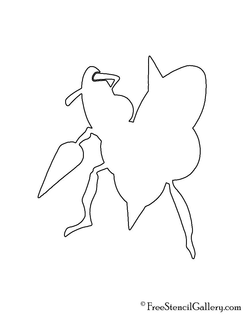Pokemon - Beedrill Silhouette Stencil