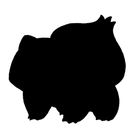 Pokemon - Bulbasaur Silhouette Stencil