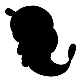 Pokemon – Caterpie Silhouette Stencil