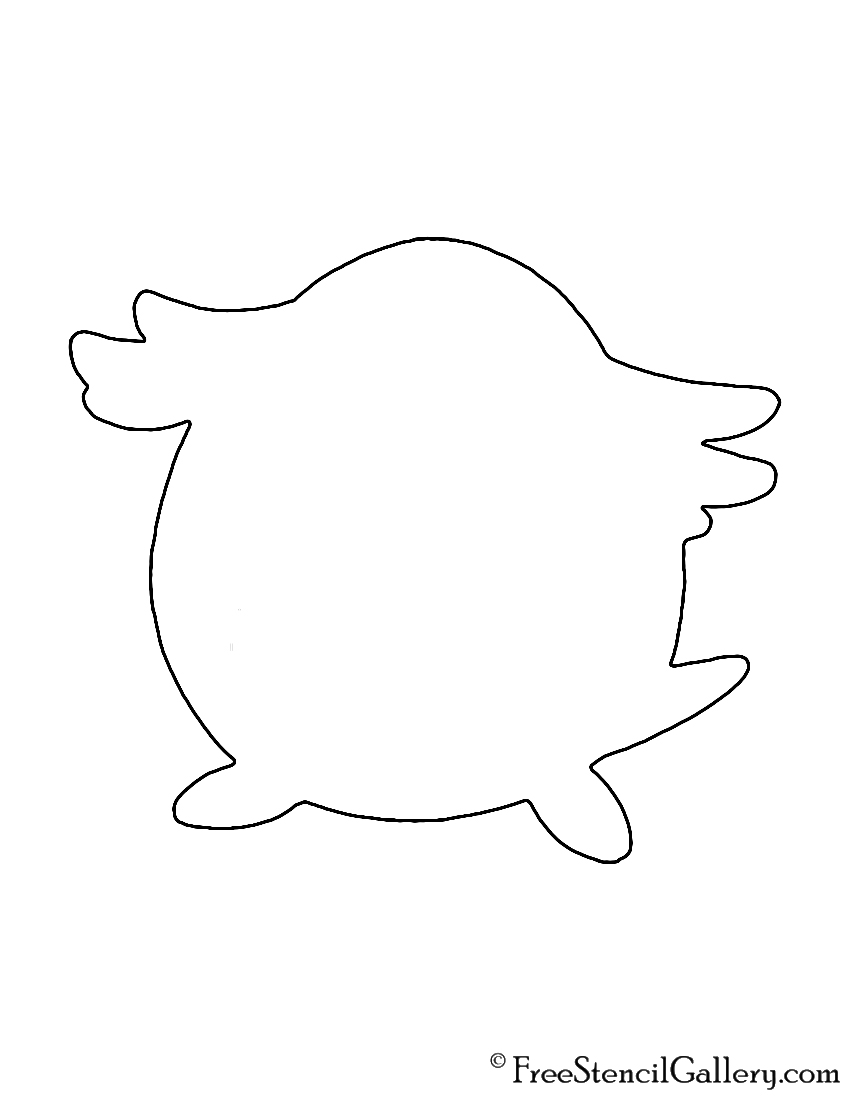 Pokemon - Chansey Silhouette Stencil