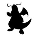 Pokemon - Dragonite Silhouette Stencil