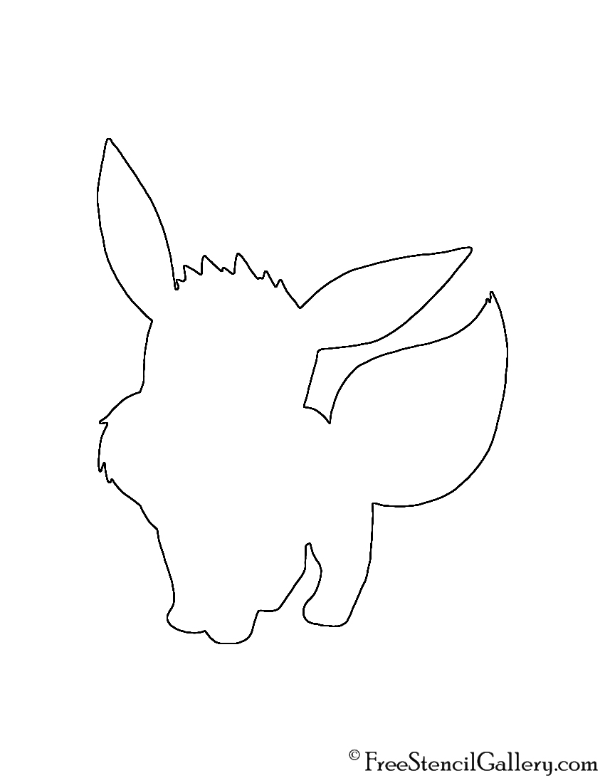 Pokemon - Eevee Silhouette Stencil