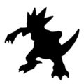 Pokemon - Golduck Silhouette Stencil