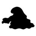 Pokemon - Grimer Silhouette Stencil