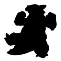 Pokemon - Kangaskhan Silhouette Stencil