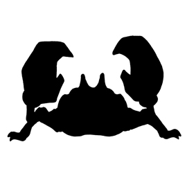 Pokemon - Krabby Silhouette Stencil