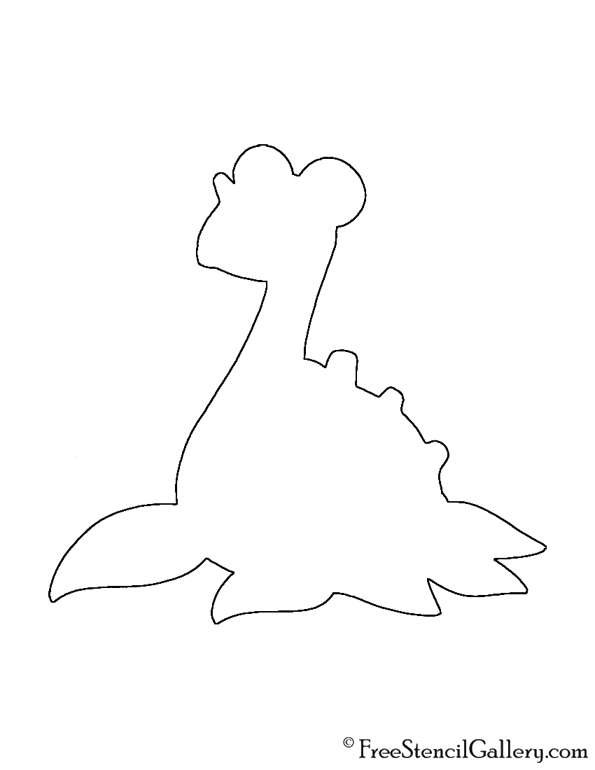 Pokemon - Lapras Silhouette Stencil