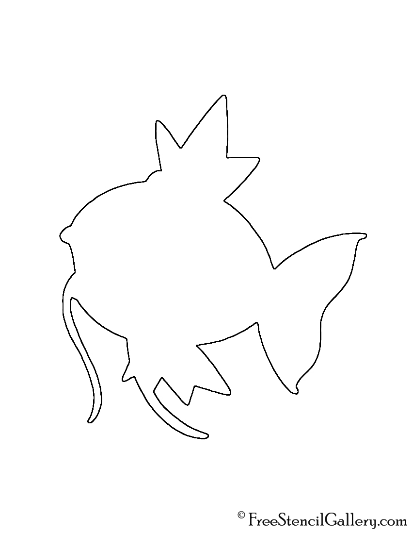 Pokemon - Magikarp Silhouette Stencil