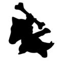 Pokemon - Marowak Silhouette Stencil