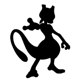 Pokemon – Mewtwo Silhouette Stencil