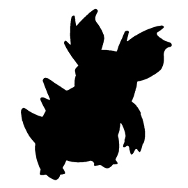 Pokemon - Nidorina Silhouette Stencil