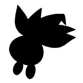 Pokemon - Oddish Silhouette Stencil
