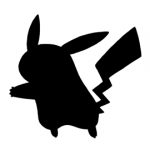 Pokemon – Pikachu Silhouette Stencil