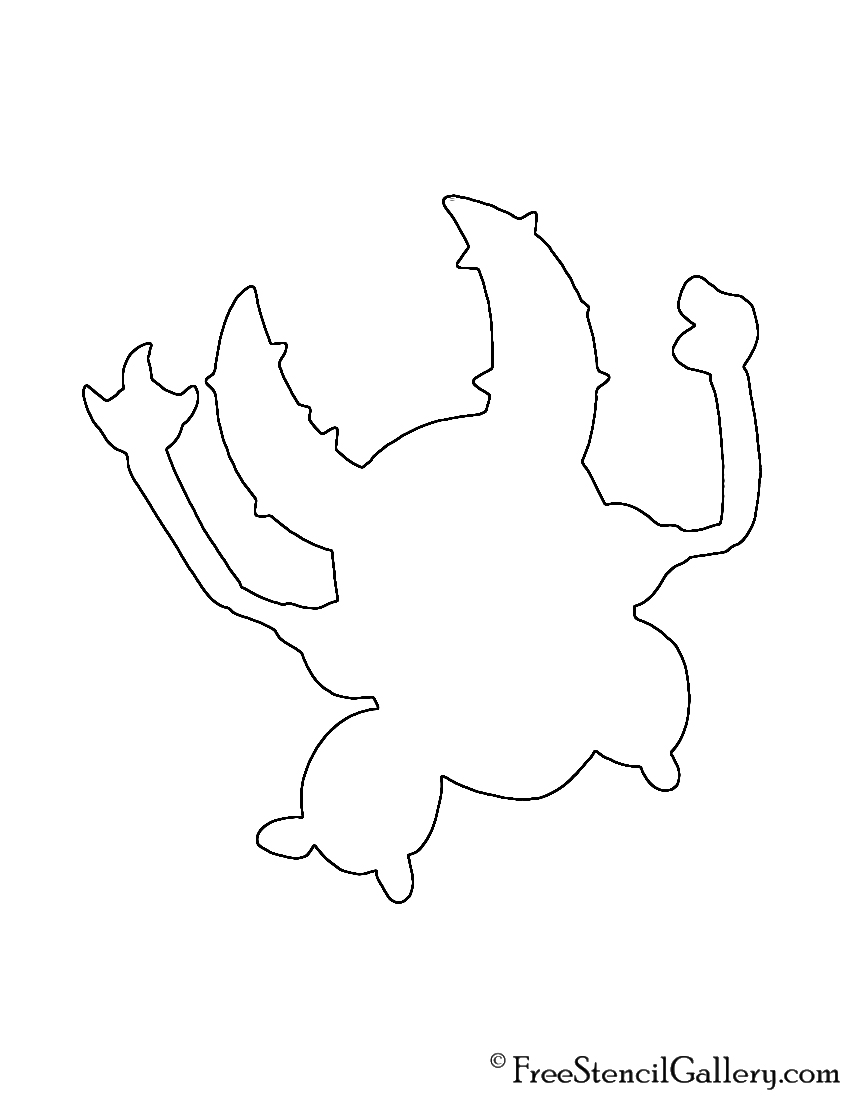 Pokemon - Pinsir Silhouette Stencil