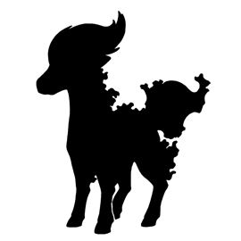 Pokemon – Ponyta Silhouette Stencil