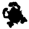 Pokemon - Primeape Silhouette Stencil