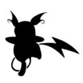 Pokemon - Raichu Silhouette Stencil