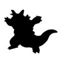Pokemon - Rhydon Silhouette Stencil