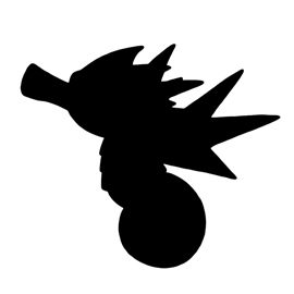 Pokemon - Seadra Silhouette Stencil