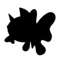 Pokemon - Seaking Silhouette Stencil