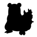 Pokemon - Slowbro Silhouette Stencil