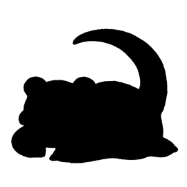 Pokemon – Slowpoke Silhouette Stencil