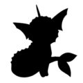 Pokemon - Vaporeon Silhouette Stencil