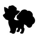 Pokemon - Vulpix Silhouette Stencil