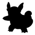 Pokemon - Wartortle Silhouette Stencil