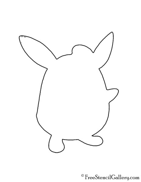 Pokemon - Wigglytuff Silhouette Stencil | Free Stencil Gallery