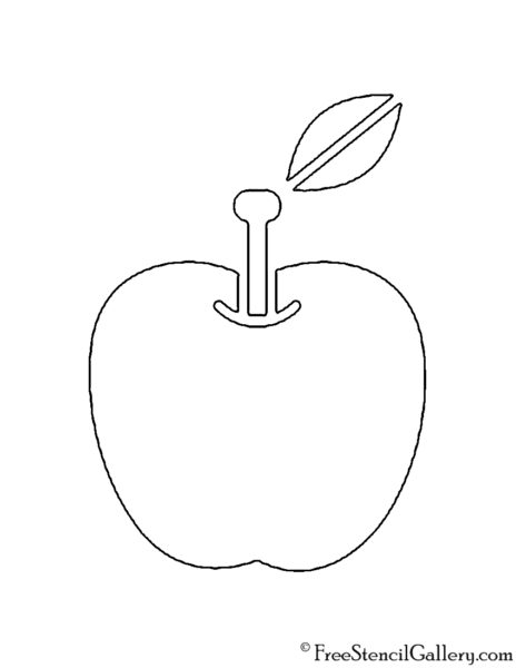 Apple Stencil | Free Stencil Gallery