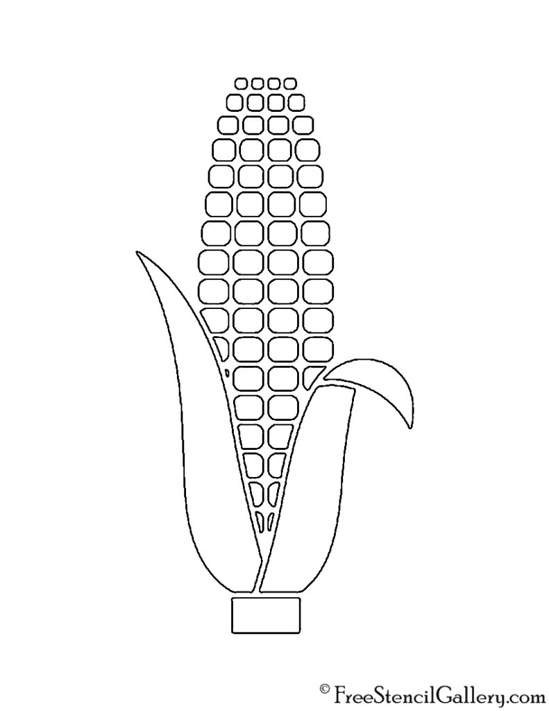 Corn Stencil | Free Stencil Gallery