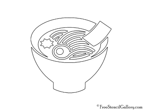 Ramen Stencil | Free Stencil Gallery